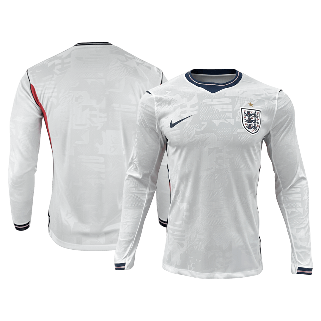 Engeland Thuis Spelersversie Lange Mouwen Voetbalshirt 2026 - Slim Fit - detail