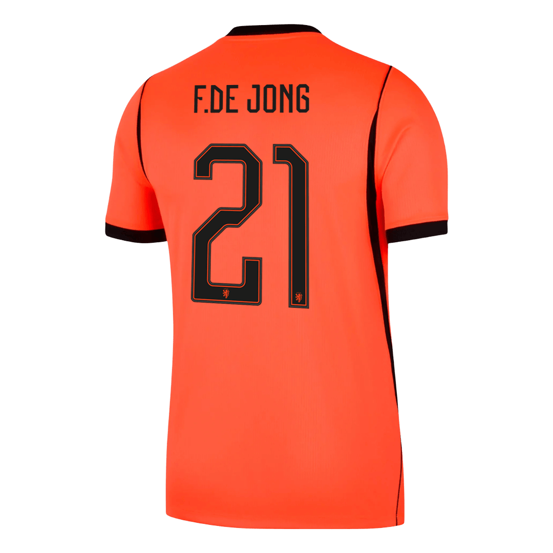 F.DE JONG #21 Heren Nederland thuisshirt WK Voetbal 2026