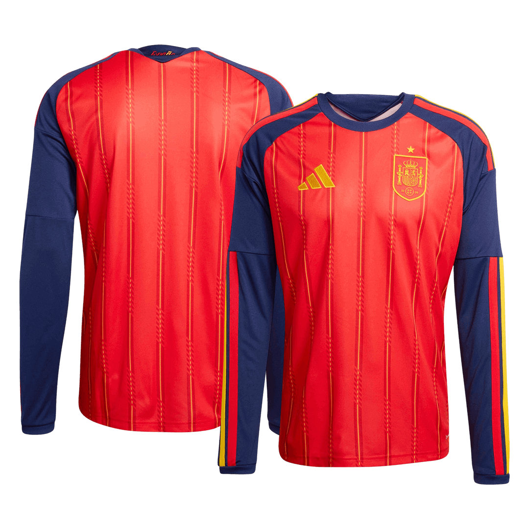 Heren Spanje Thuis Lange Mouwen Voetbalshirt 2026 - detail