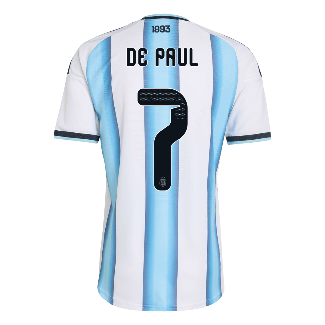 DE PAUL #7 Argentinië Spelersversie thuisshirt WK Voetbal 2026 - slim fit