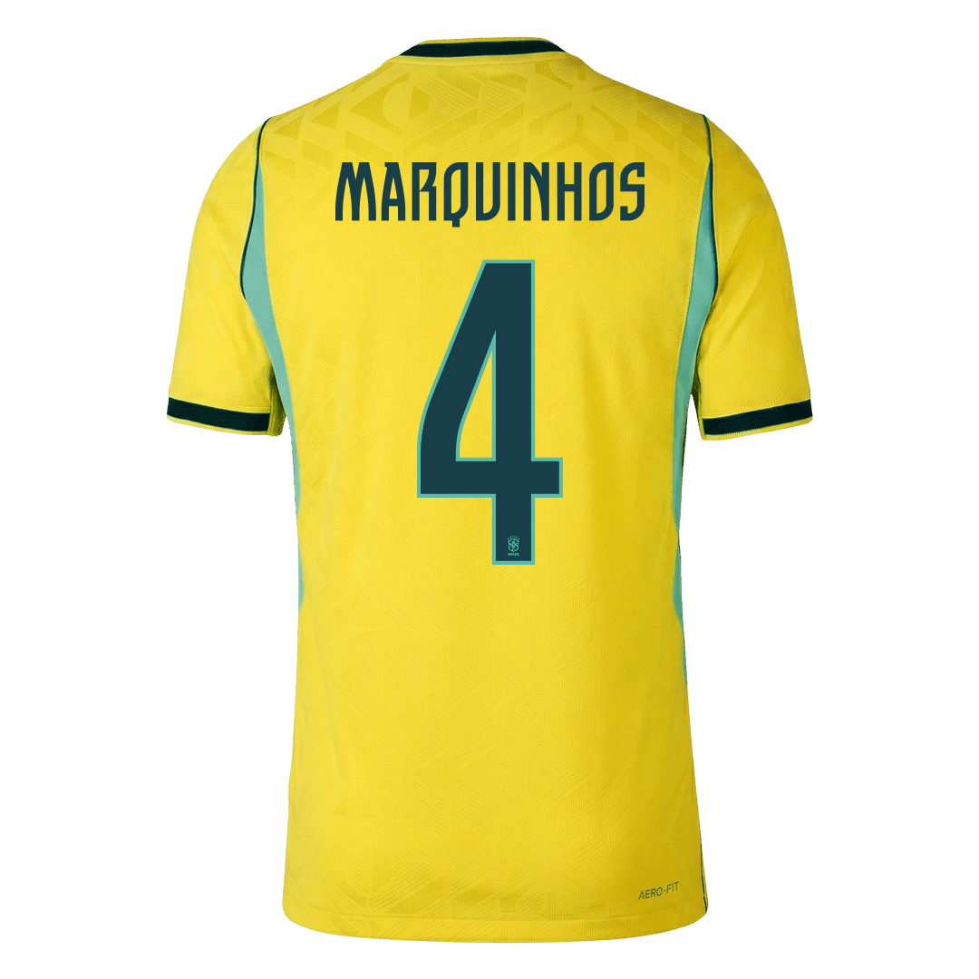 MARQUINHOS #4 Brazilië Spelersversie thuisshirt WK Voetbal 2026 - slim fit