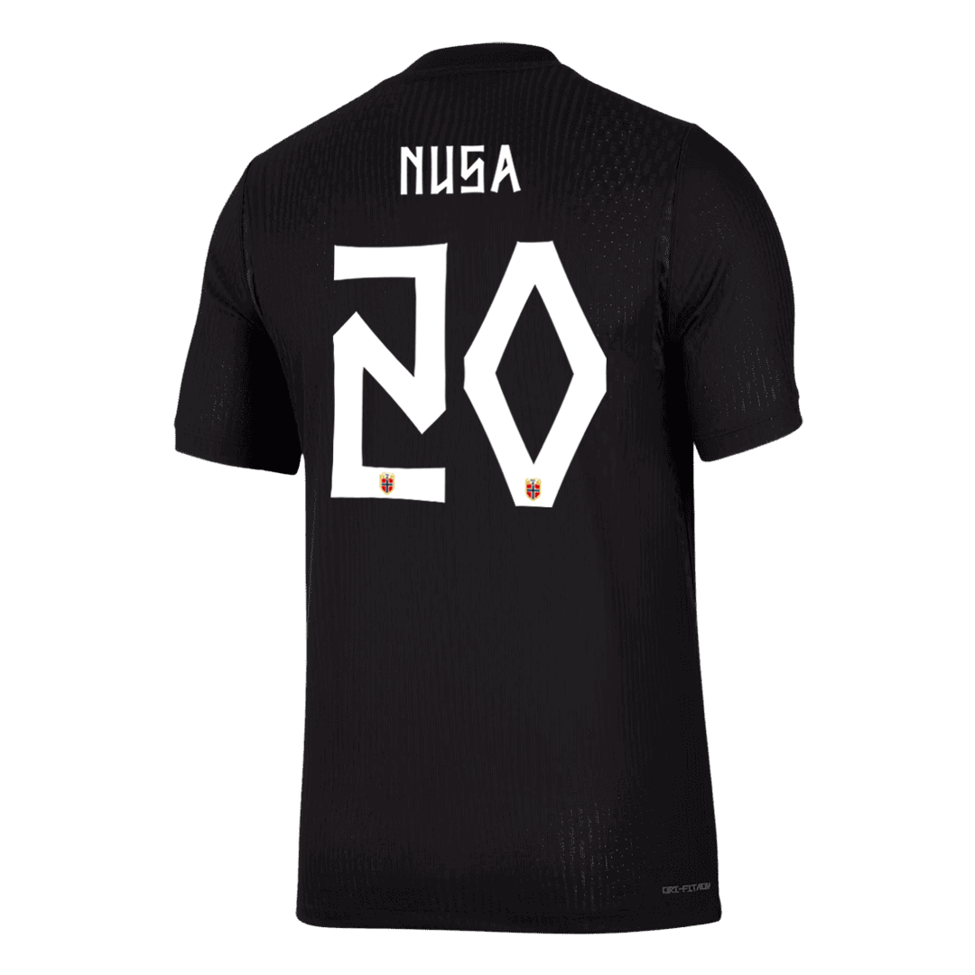 NUSA #20 Noorwegen Uit Spelersversie Voetbalshirt WK Voetbal 2026 - Slim Fit - detail