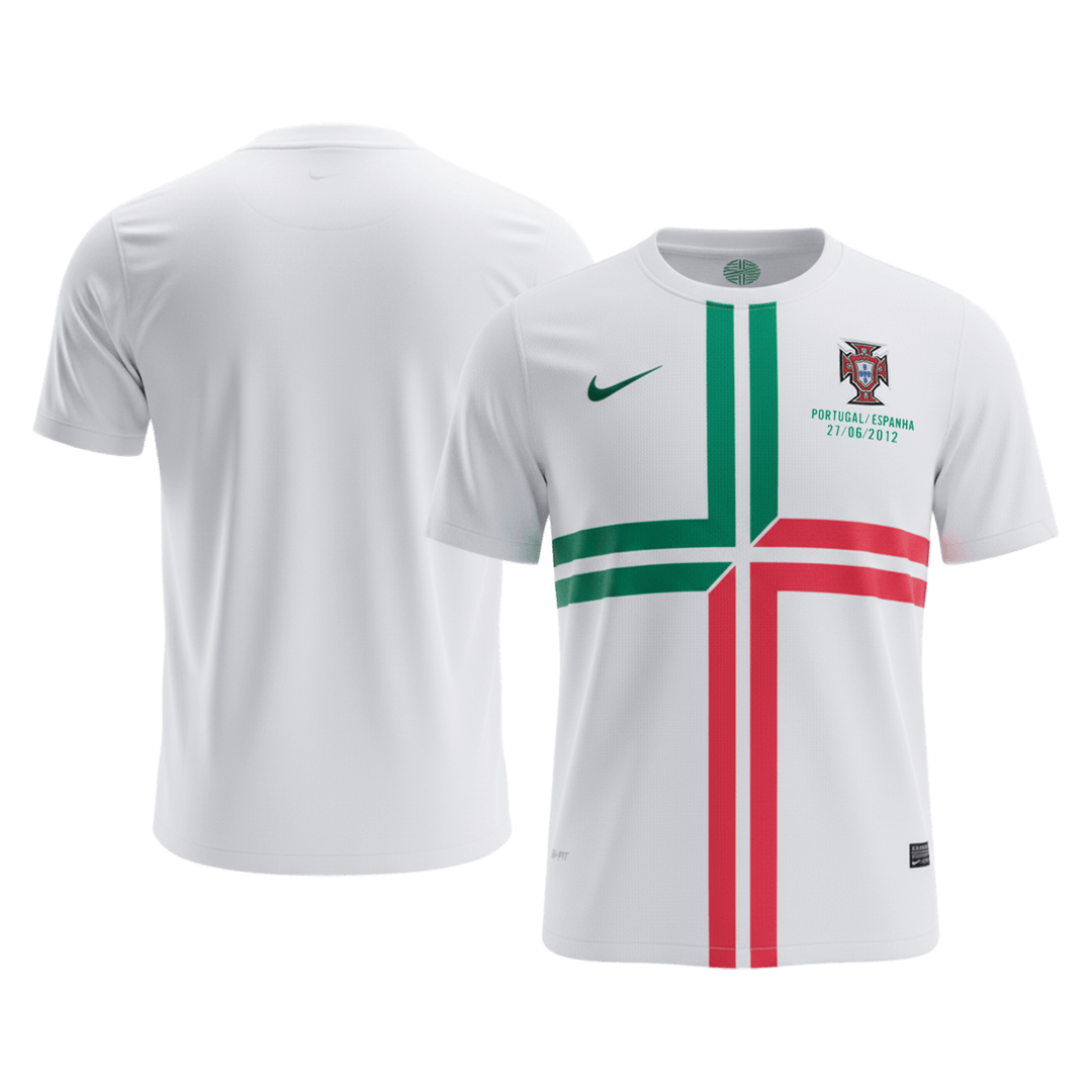 Retro Portugal Uit Voetbalshirt 2012 - detail