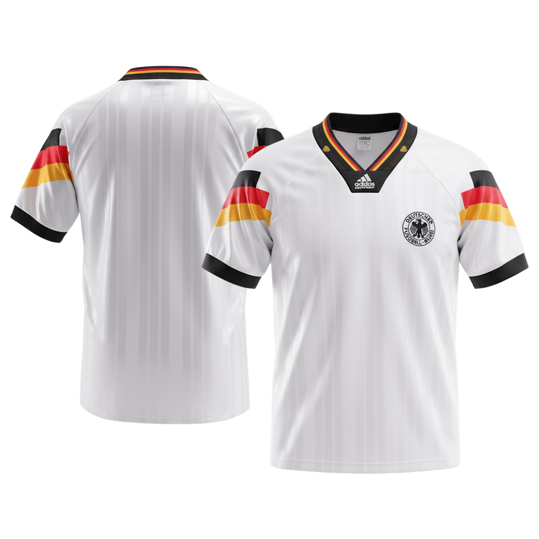 Retro Duitsland Thuis Voetbalshirt 1992 - detail