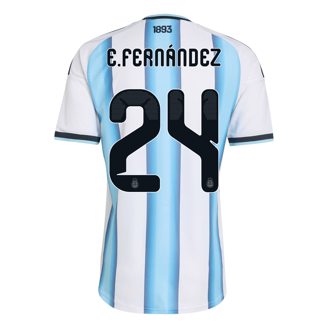 E. FERNANDEZ #24 Argentinië Spelersversie thuisshirt WK Voetbal 2026 - slim fit