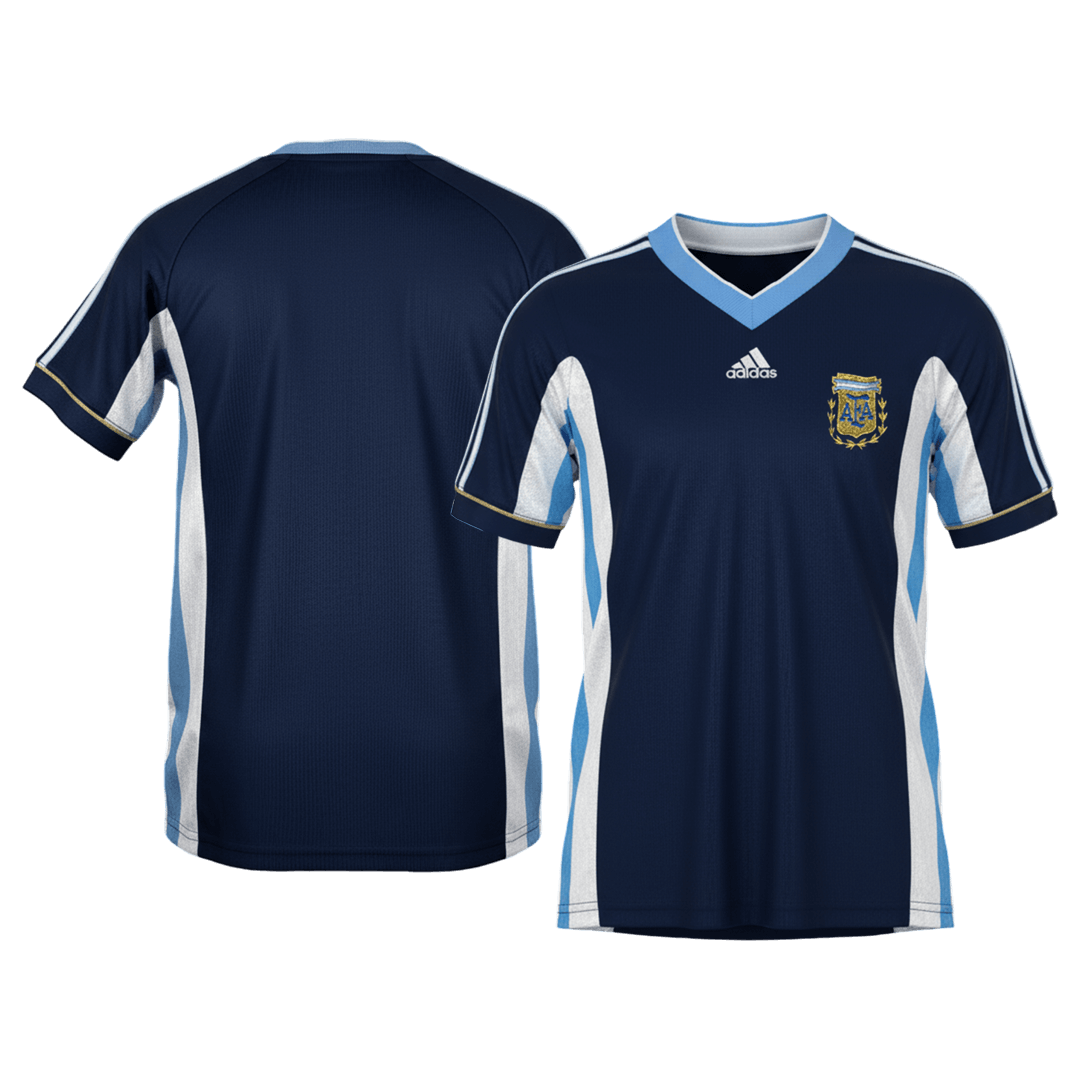 Retro Argentinië Uit Voetbalshirt 1998 - detail