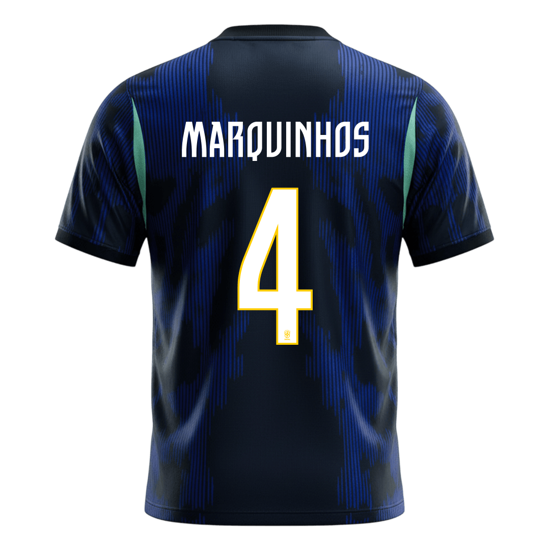 MARQUINHOS #4 Heren Brazilië uitshirt WK Voetbal 2026
