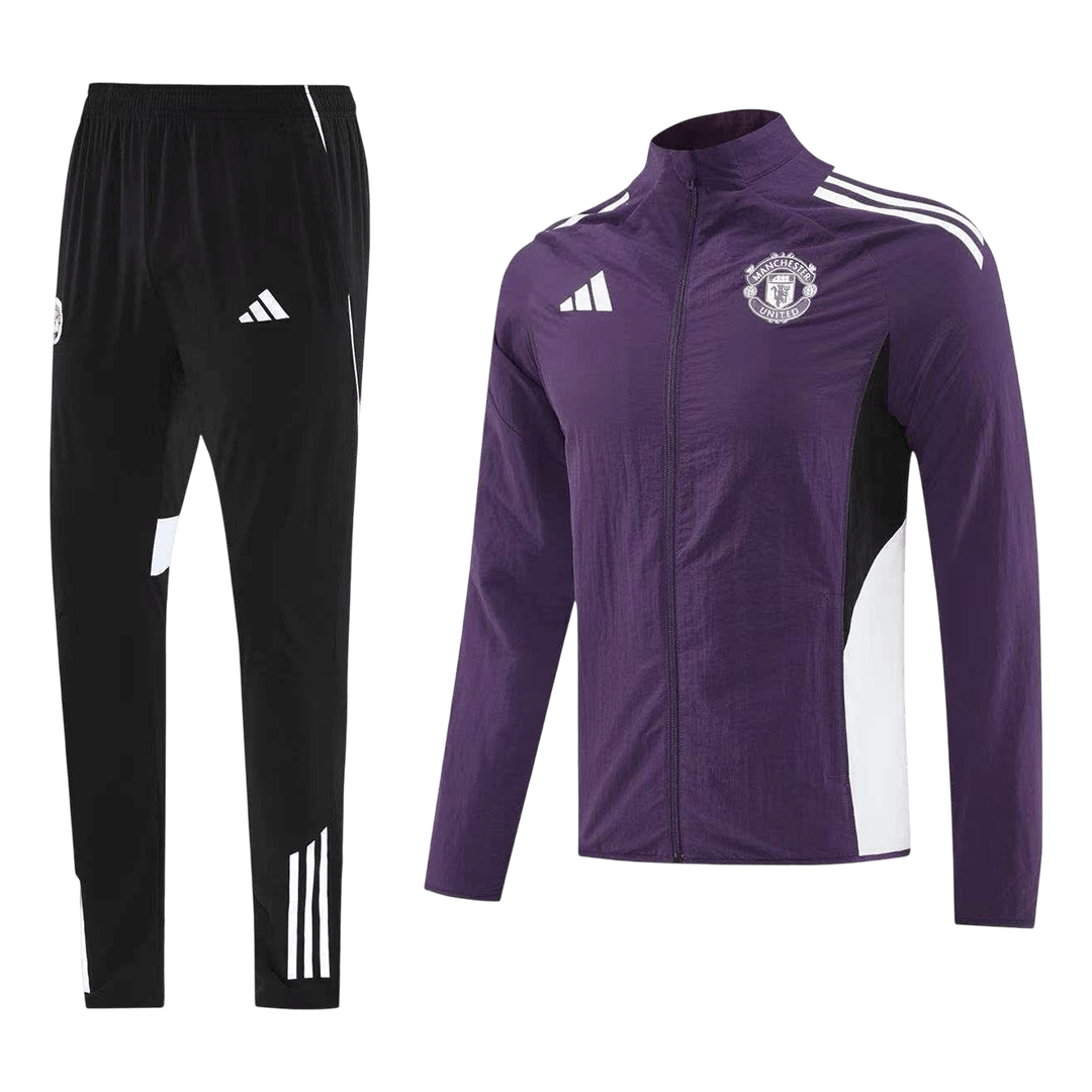 Manchester United Trainingsjack Set(top+broek) 2025/26 Purple football shirt