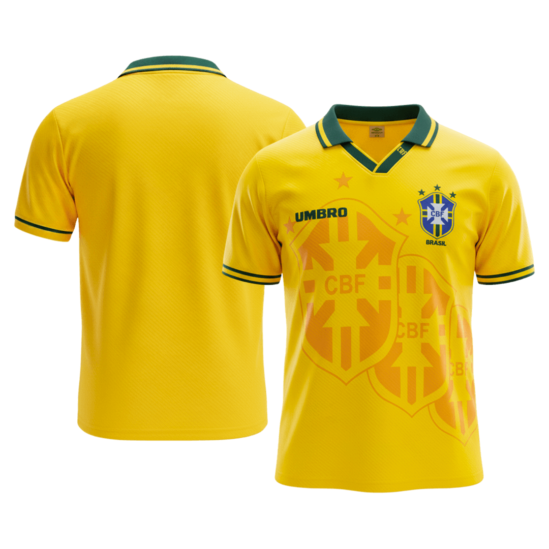 Retro Brazilië Thuis Voetbalshirt 1994 - detail