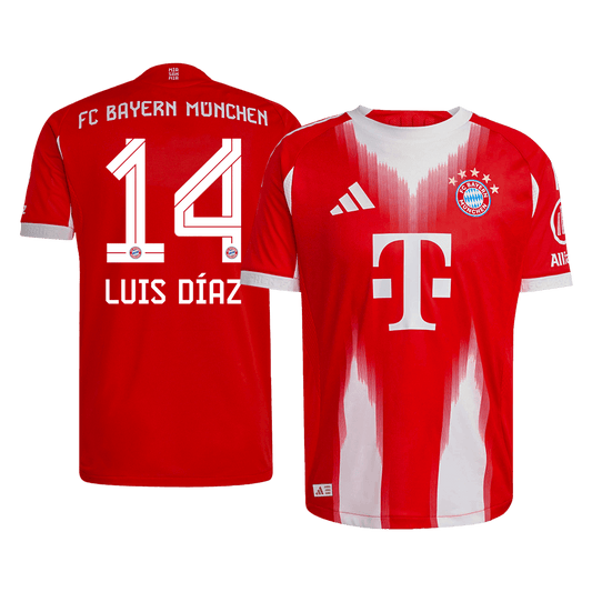 LUIS DíAZ #14 Bayern Munich Thuis Spelersversie Voetbalshirt 2025/26 - Slim Fit