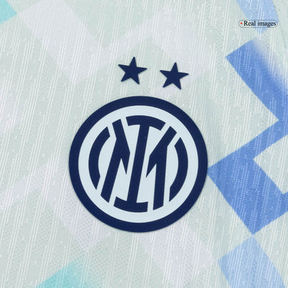 DUMFRIES #2 Inter Milan Uit Spelersversie Voetbalshirt 2025/26 - Slim Fit - zijkant