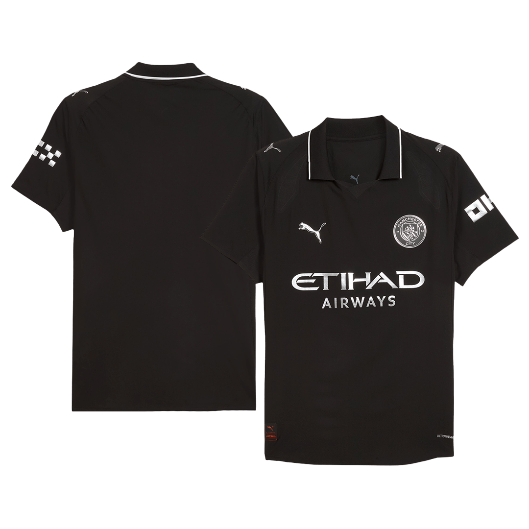 Manchester City Uit Spelersversie Voetbalshirt 2025/26 - Slim Fit - model