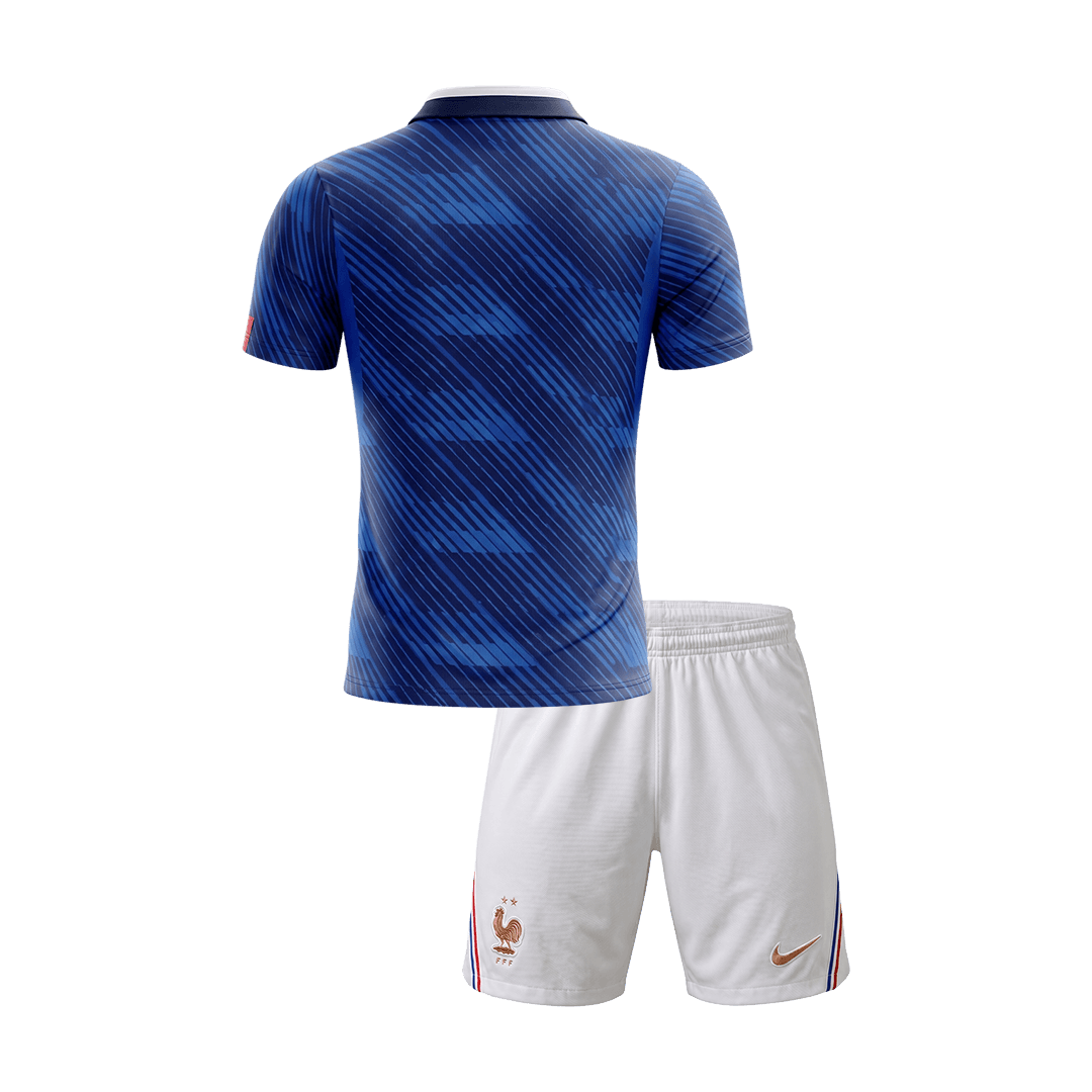 Kinder Frankrijk Thuis Tenue WK Voetbal 2026 - achterkant