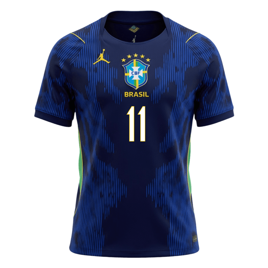 RAPHINHA #11 Heren Brazilië uitshirt WK Voetbal 2026