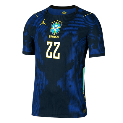 JOÃO PEDRO #22 Brazilië Spelersversie uitshirt WK Voetbal 2026 - slim fit
