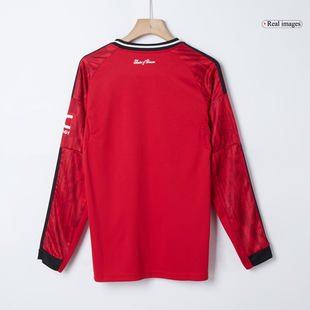 Heren Manchester United Thuis Lange Mouwen Voetbalshirt 2025/26 - extra