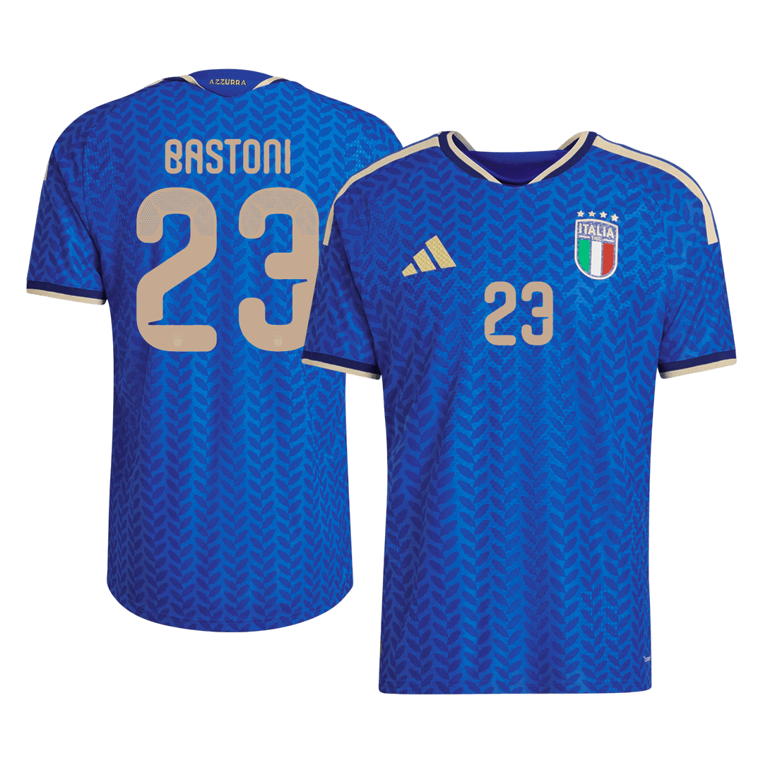BASTONI #23 Italië Thuis Spelersversie Voetbalshirt WK Voetbal 2026 - Slim Fit - detail