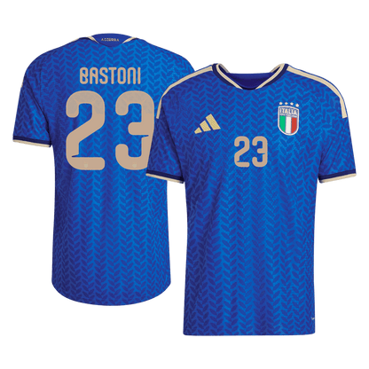 BASTONI #23 Italië Thuis Spelersversie Voetbalshirt WK Voetbal 2026 - Slim Fit - detail
