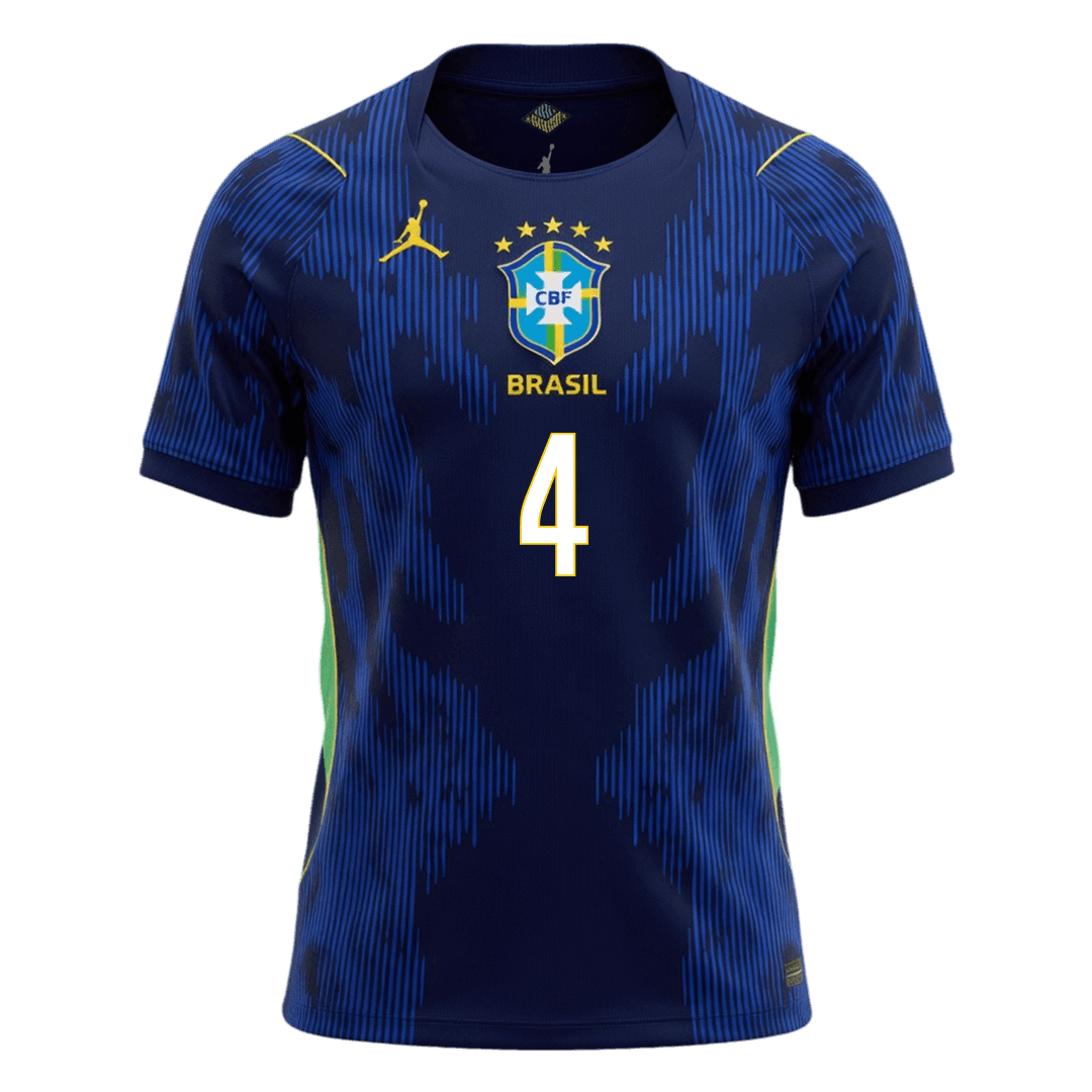MARQUINHOS #4 Heren Brazilië uitshirt WK Voetbal 2026