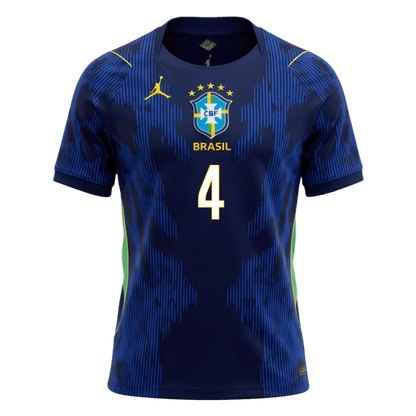 MARQUINHOS #4 Heren Brazilië uitshirt WK Voetbal 2026