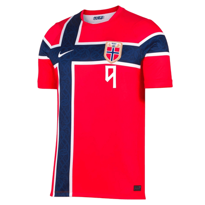 BRAUT HAALAND #9 Heren Noorwegen Thuis Voetbalshirt WK Voetbal 2026 - achterkant
