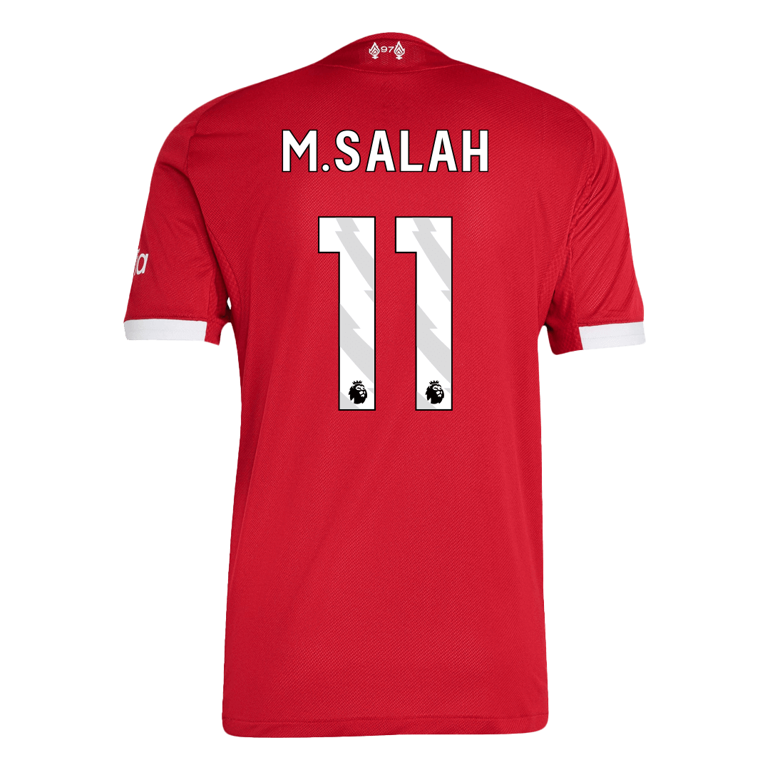 M.SALAH #11 Liverpool Thuis Spelersversie Voetbalshirt 2025/26 - Slim Fit - achterkant