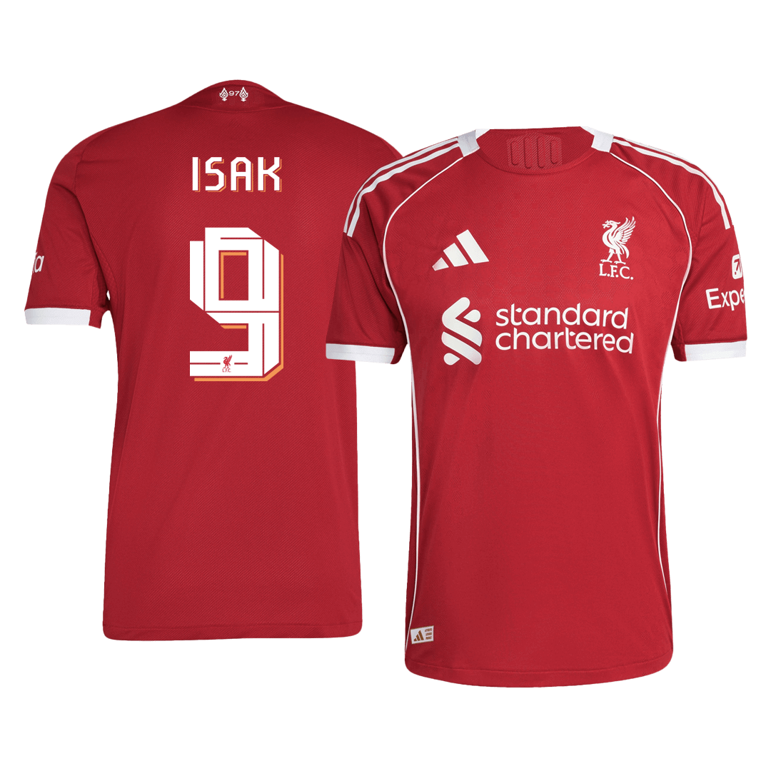 ISAK #9 Liverpool Thuis Spelersversie Voetbalshirt 2025/26 - UCL - Slim Fit