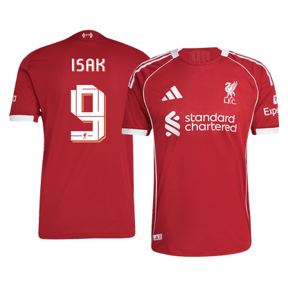 ISAK #9 Liverpool Thuis Spelersversie Voetbalshirt 2025/26 - UCL - Slim Fit