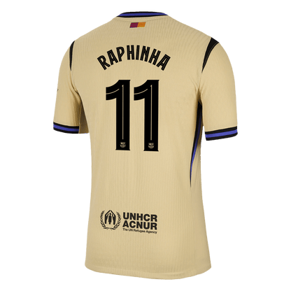 RAPHINHA #11 Barcelona Uit Spelersversie Voetbalshirt 2025/26 - UCL - Slim Fit - achterkant