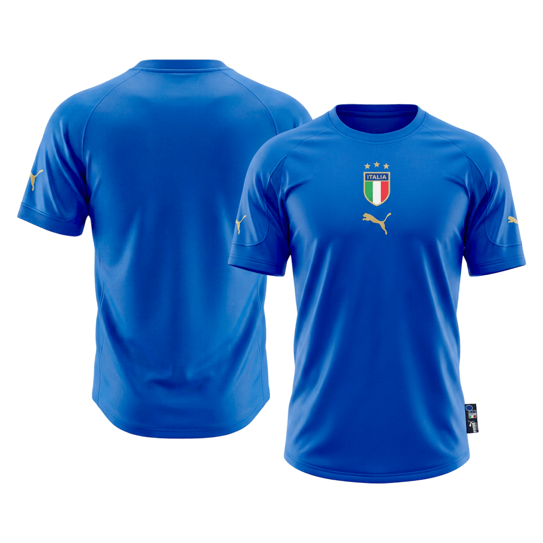 Retro Italië Thuis Voetbalshirt 2004 - detail