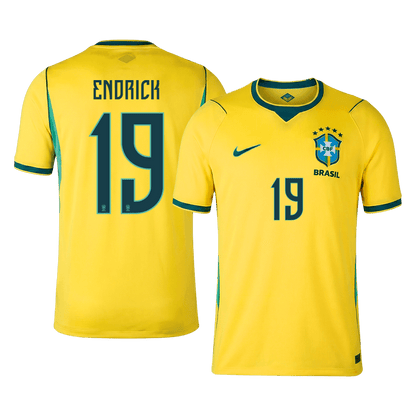 ENDRICK #19 Heren Brazilië thuisshirt WK Voetbal 2026