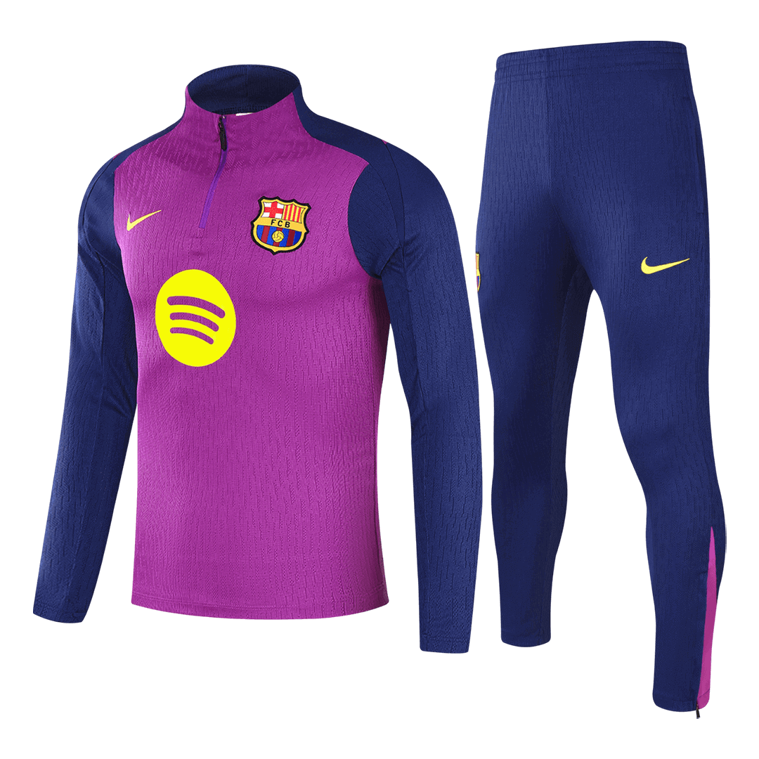 Barcelona Joggingpak met rit Set(top+broek) 2025/26 Purple football shirt
