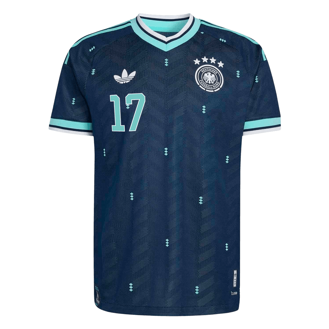 WIRTZ #17 Duitsland Uit Spelersversie Voetbalshirt WK Voetbal 2026 - Slim Fit - extra