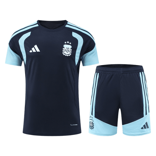 Argentinië Pre-Match Spelersversie Set WK Voetbal 2026 - Slim Fit - voorkant