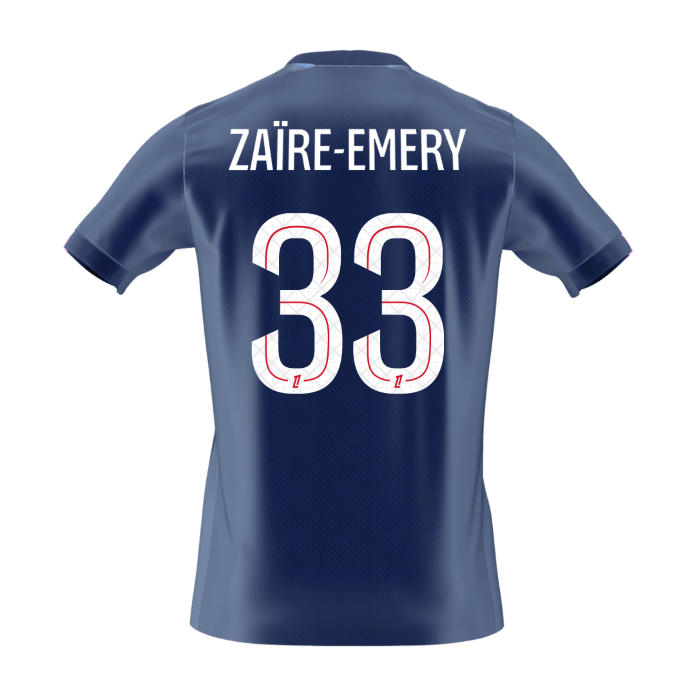 ZAÏRE EMERY #33 Heren PSG Thuis Voetbalshirt 2025/26 [PREMIUM] - extra