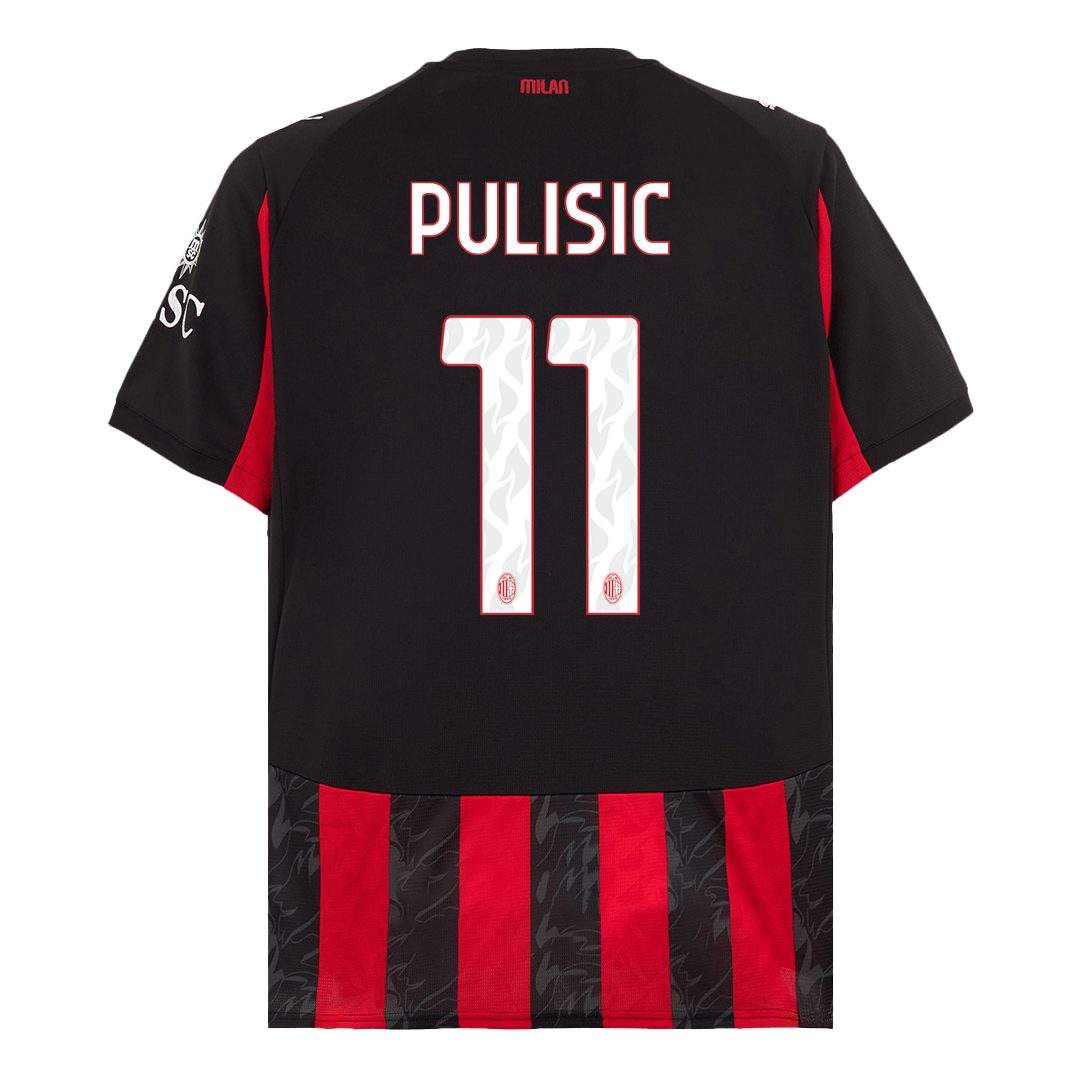 PULISIC #11 Heren AC Milan Thuis Voetbalshirt 2025/26 [PREMIUM] - close-up