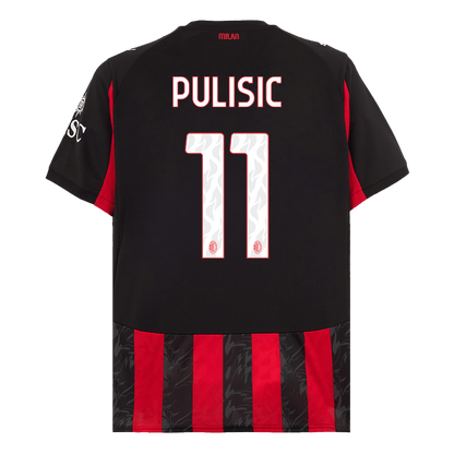 PULISIC #11 Heren AC Milan Thuis Voetbalshirt 2025/26 [PREMIUM] - close-up