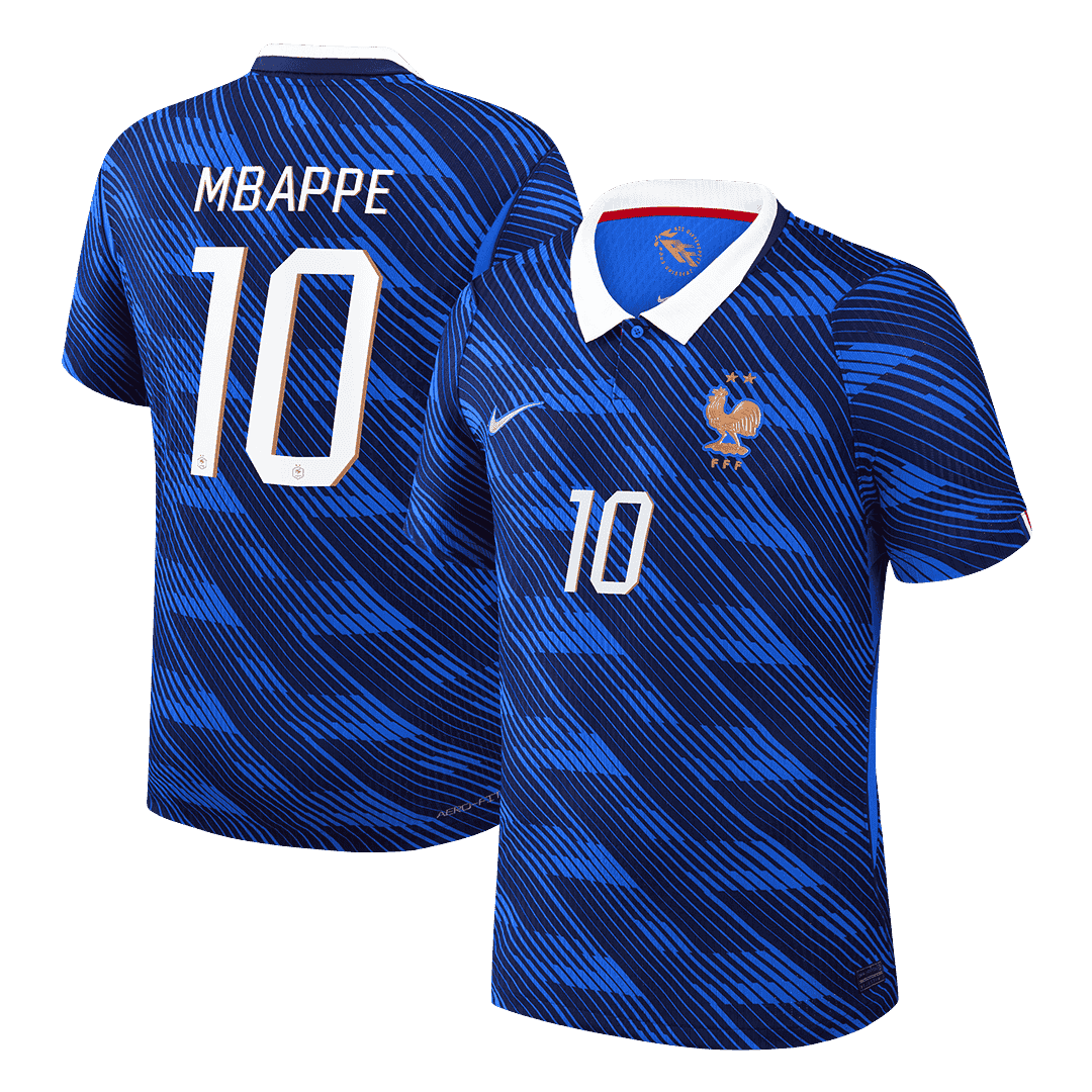 MBAPPE #10 Frankrijk Thuis Spelersversie Voetbalshirt WK Voetbal 2026 - Slim Fit - voorkant