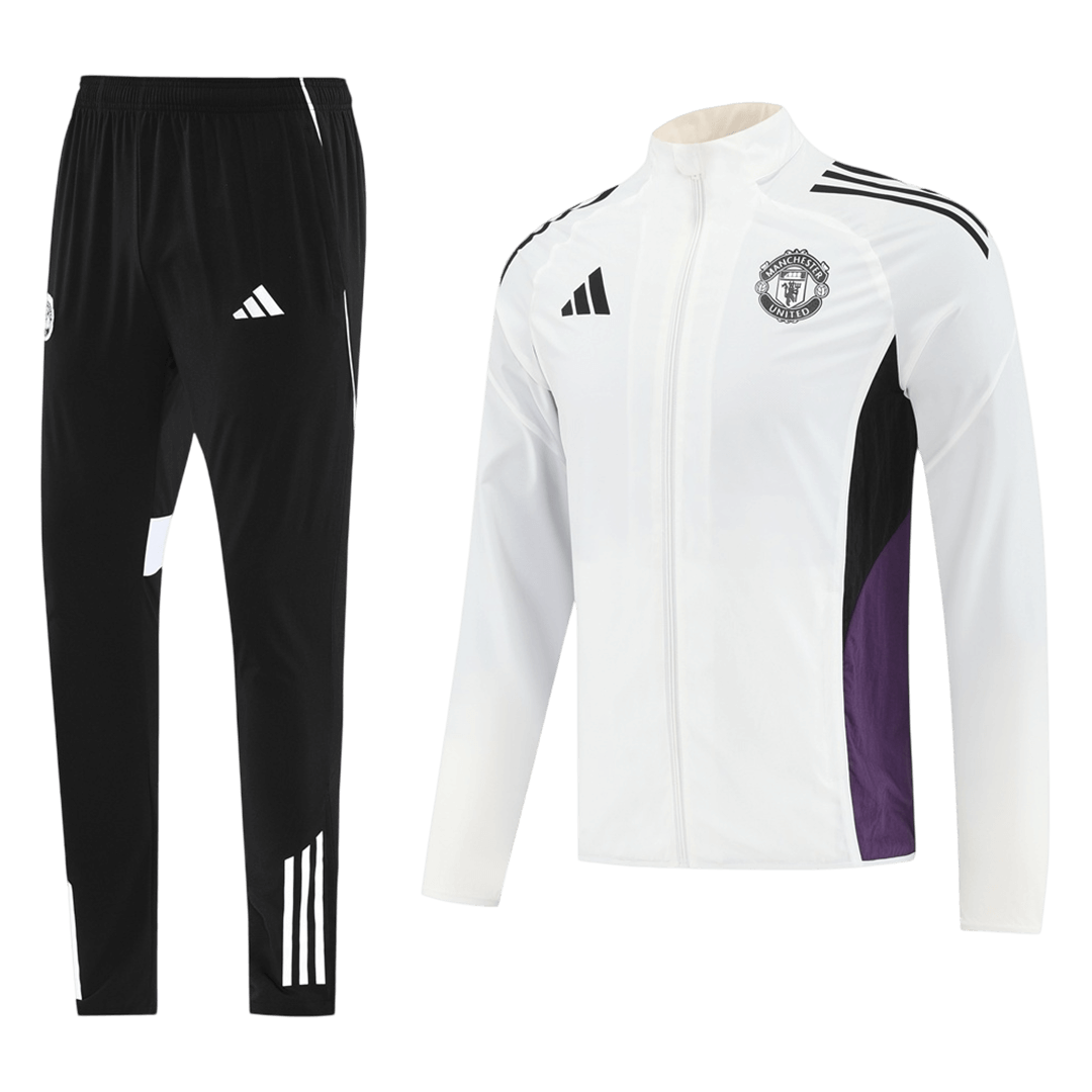 Manchester United Trainingsjack Set(top+broek) 2025/26 White - detail