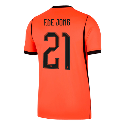 F.DE JONG #21 Heren Nederland thuisshirt WK Voetbal 2026
