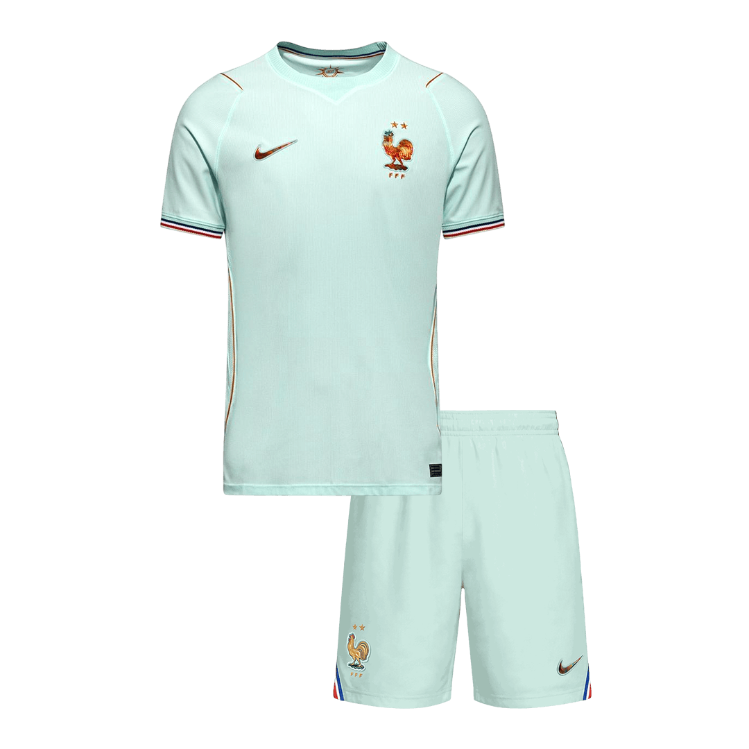 Kinder Frankrijk Uit Tenue WK Voetbal 2026 - voorkant