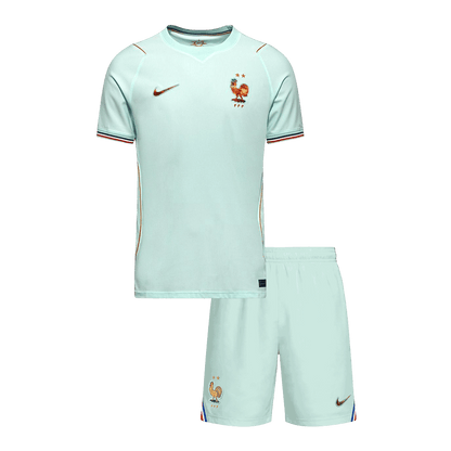 Kinder Frankrijk Uit Tenue WK Voetbal 2026 - voorkant