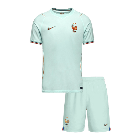 Kinder Frankrijk Uit Tenue WK Voetbal 2026 - voorkant