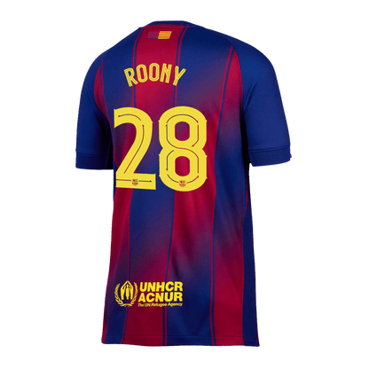 ROONY #28 Heren Barcelona Thuis Voetbalshirt 2025/26 - UCL [PREMIUM] - detail