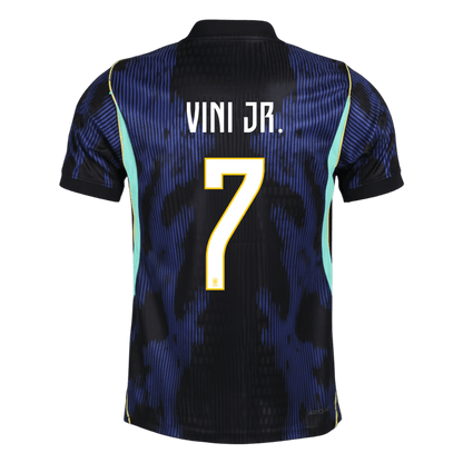 VINI JR. #7 Brazilië Uit Spelersversie Voetbalshirt 2026 - Slim Fit - achterkant