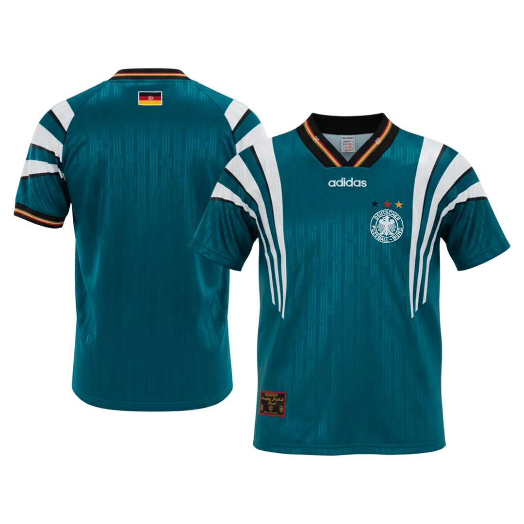 Retro Duitsland Uit Voetbalshirt 1996/97 - detail