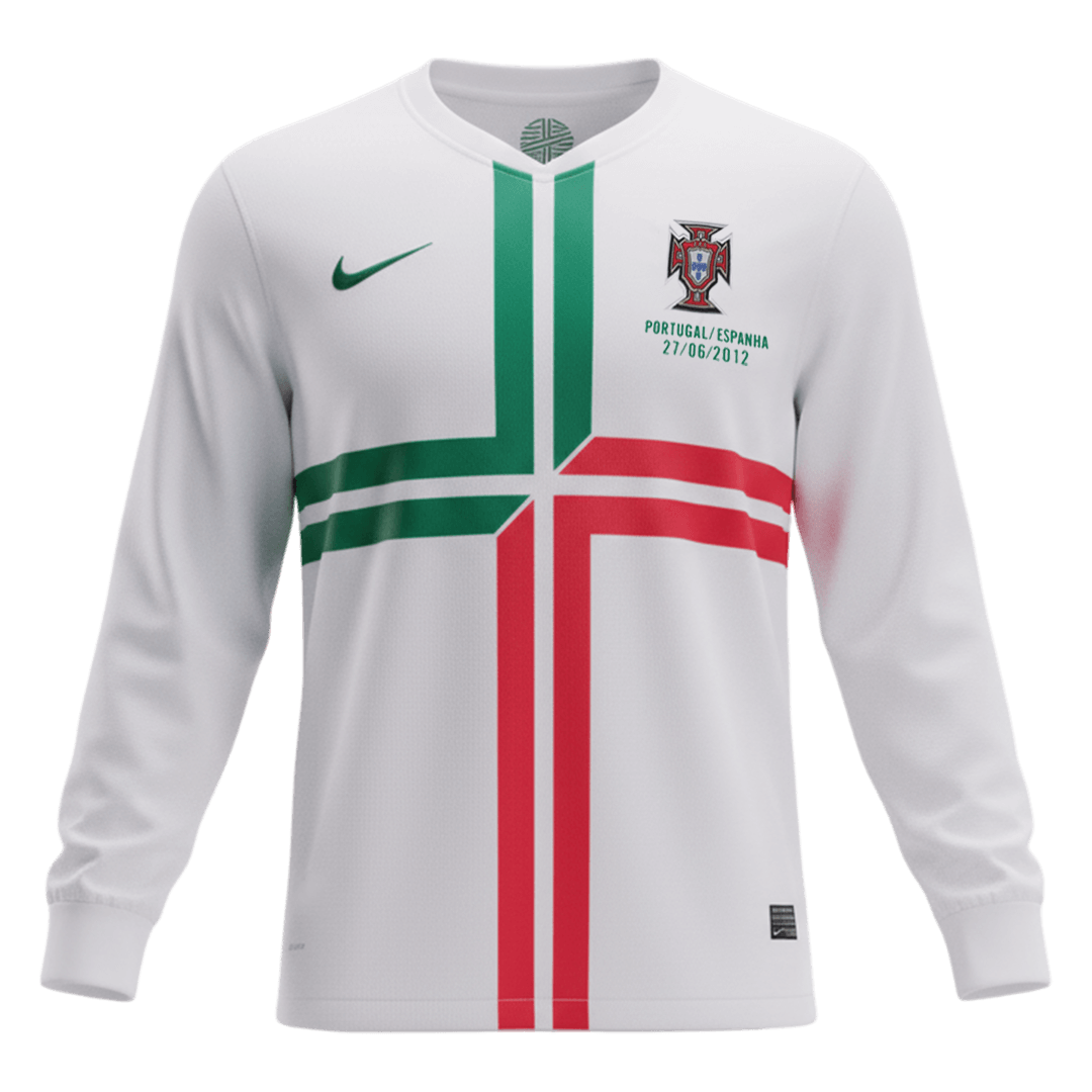 Retro Portugal Uit Lange Mouwen Voetbalshirt 2012 2025/26