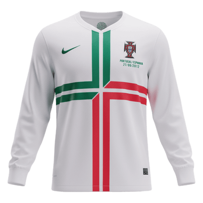 Retro Portugal Uit Lange Mouwen Voetbalshirt 2012 2025/26