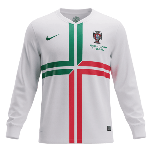 Retro Portugal Uit Lange Mouwen Voetbalshirt 2012 2025/26