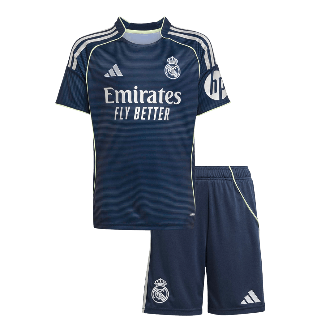 Kinder Real Madrid Uit Tenue 2025/26 football shirt